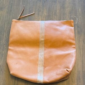 Able Emnet Foldover Clutch Tan Leather